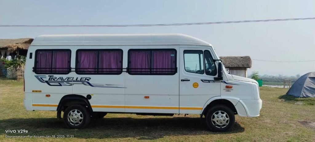 Tour vehicle photographed during a journey