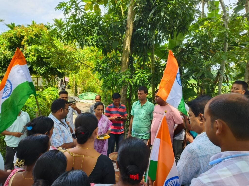 Travellers outdoors during a group tour